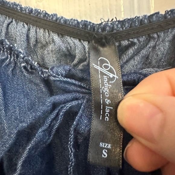 Indigo and Lace brand denim maxi dress size small - Picture 2 of 3